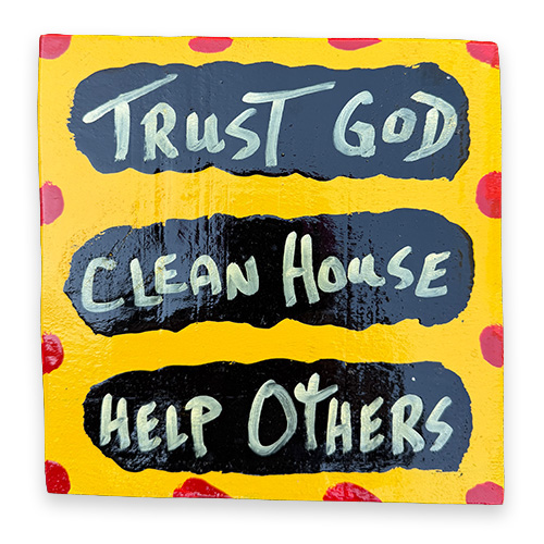 BeBo 8" x 8" Trust God/Clean House/Help Others WP6236
